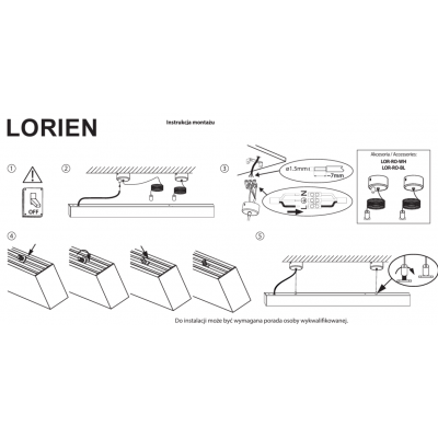 Oprawa liniowa LORIEN 120CM 40W 4600LM 3000K ciepła biel BIAŁA C26-LOR-40WH-3K BEMKO (C26-LOR-40WH-3K)